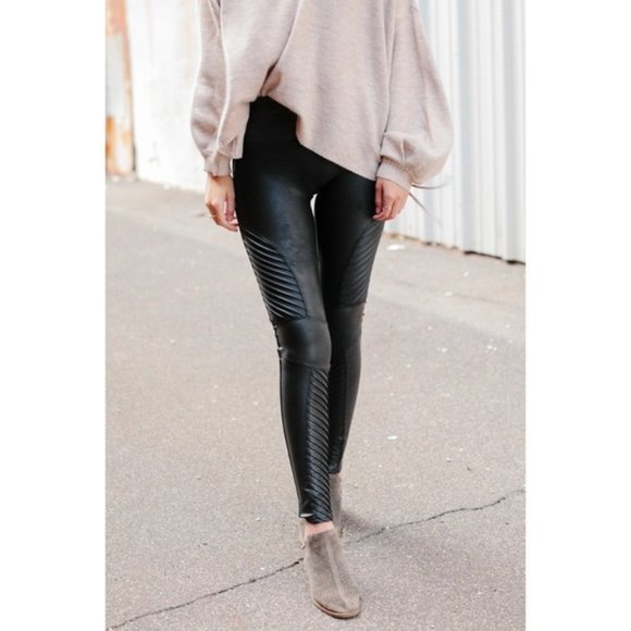 SPANX Pants - Spanx Faux Leather Moto Leggings